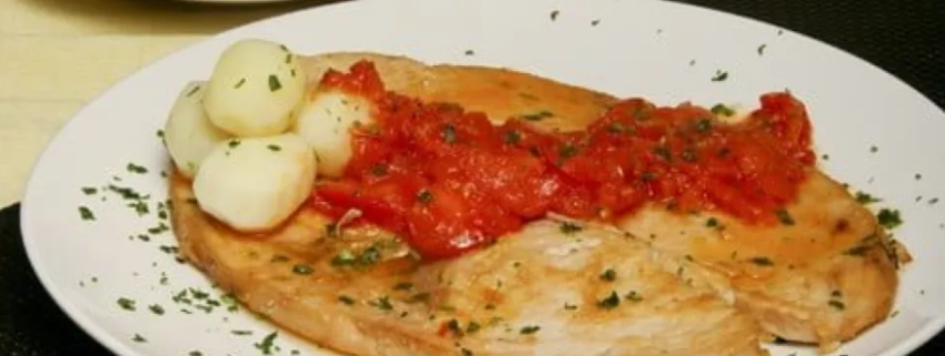 Bife de Espadarte com tomate