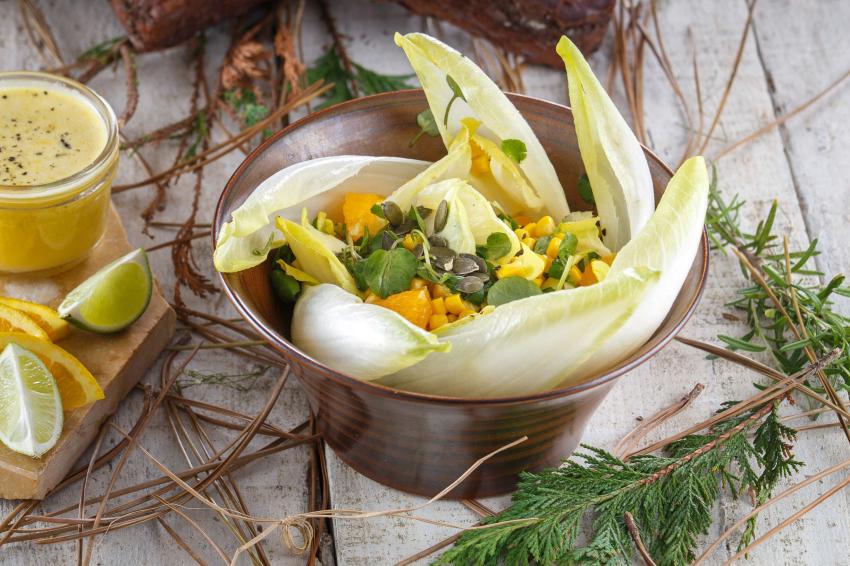 Salada de Endívias, Agrião e Laranja